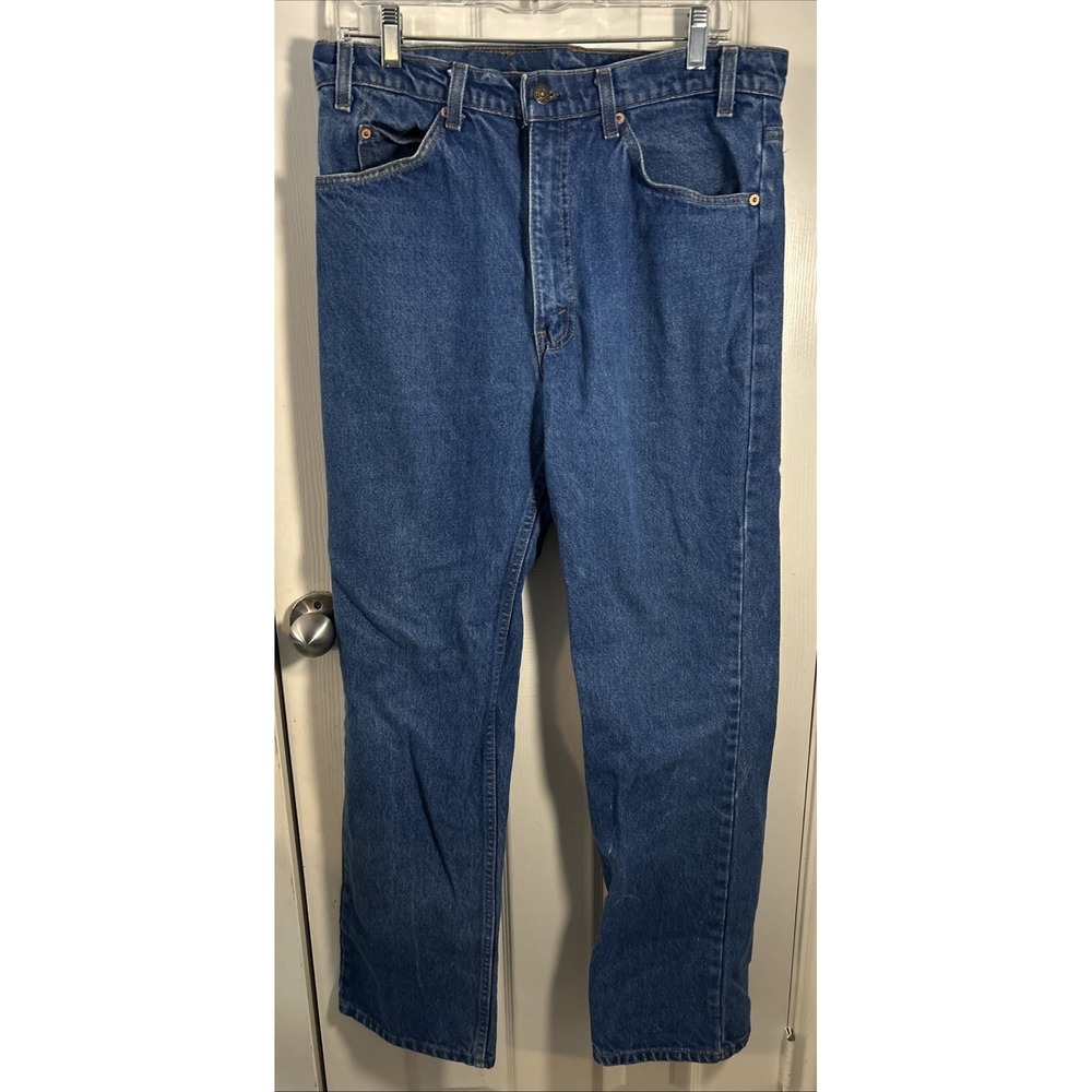 Vintage 80s Levis Men's 517 (20517) Orange Tab Boot Cut High Rise Jeans. 38x32